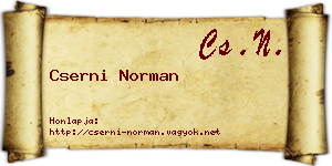 Cserni Norman névjegykártya